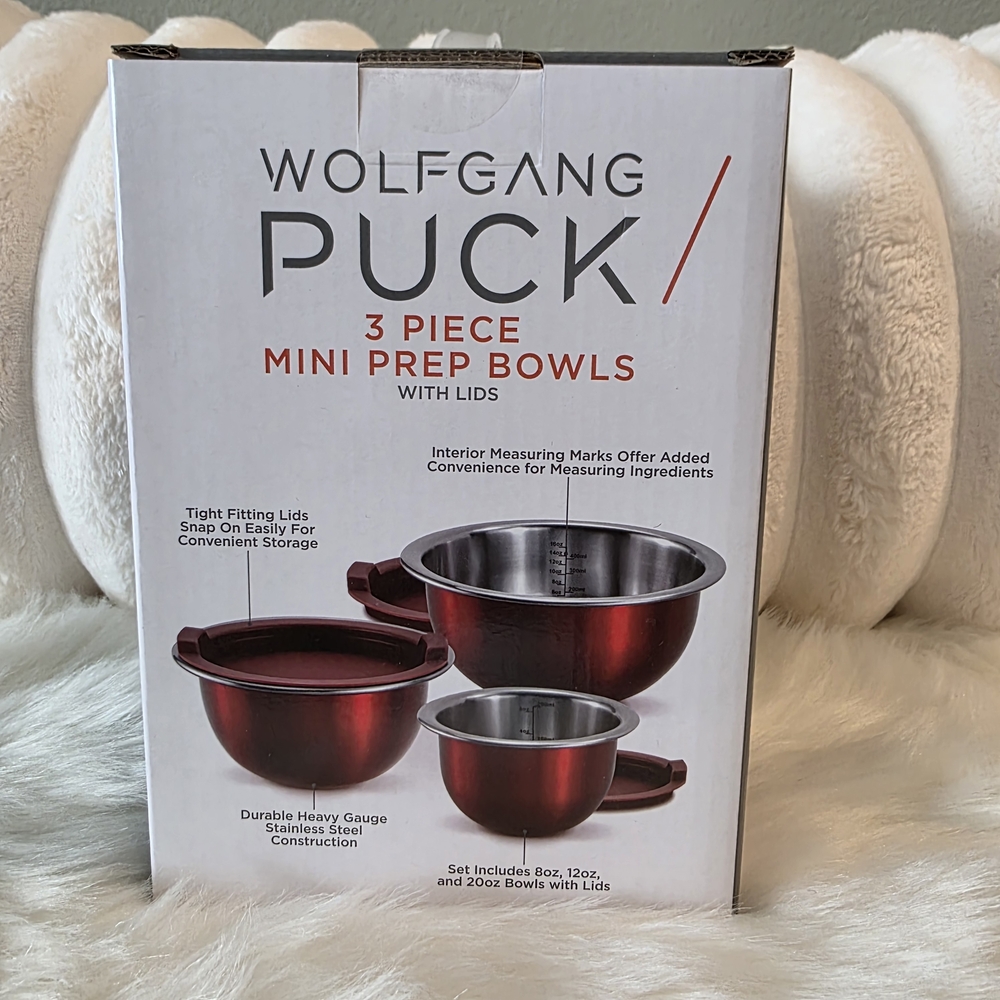 Wolfgang Puck Red Mini Prep Bowls Set - Picture 3 of 6